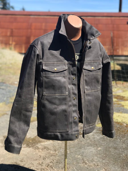 Waxed cotton hot sale trucker jacket